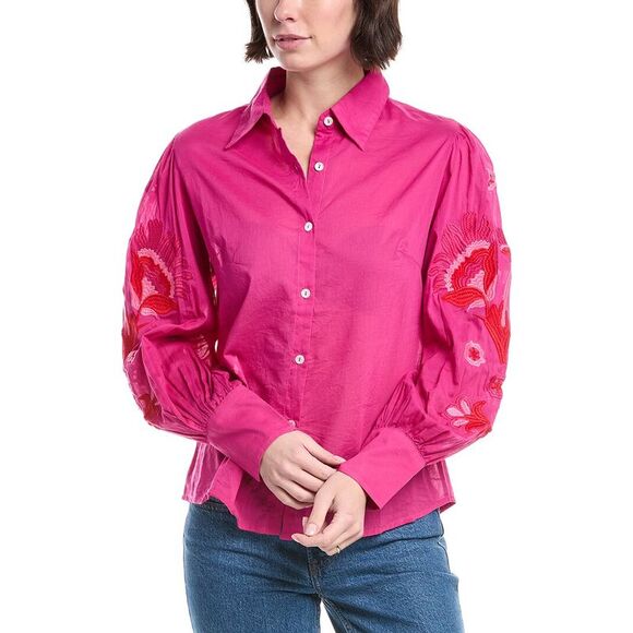 Ro's Garden Tops - Ro's Garden Womens  Printed Shirt, Pink